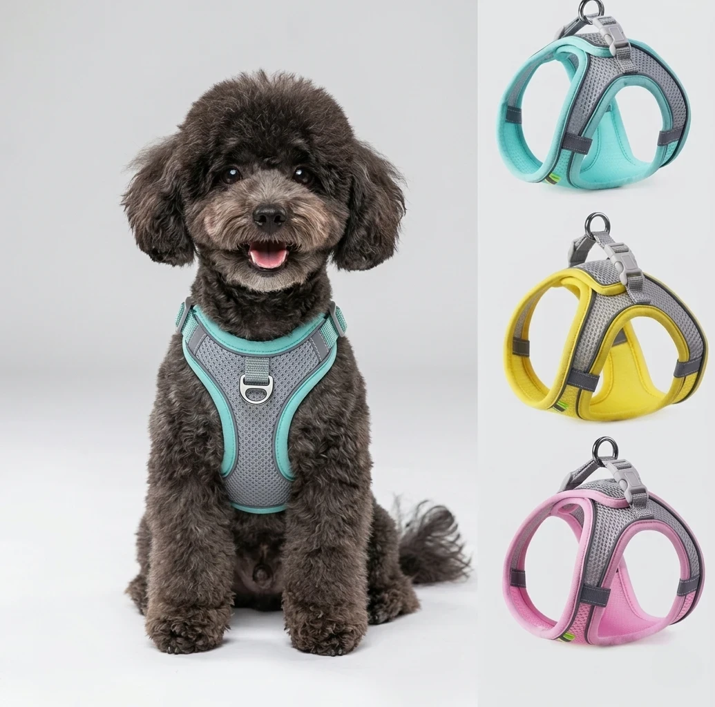 Furvento Reflective AirMesh Pet Harness Set